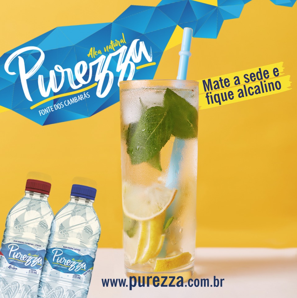 Suco de limão com hortelã e agua alcalina